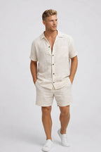 Conjunto Bermudas Homem | Ajuste Regular, Fecho de Botões