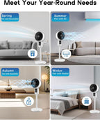 Ventilador de Mesa e Pé com Altura Ajustável Oscilação 3D