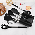 Posy | Conjunto de Utensílios de Cozinha em Silicone | 12 Peças, Resistente ao Calor | Cabo Inox