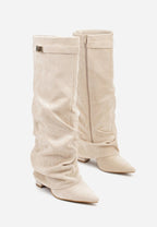 Botas Slouch Femininas | Bico Pontiagudo e Salto Baixo