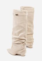 Botas Slouch Femininas | Bico Pontiagudo e Salto Baixo