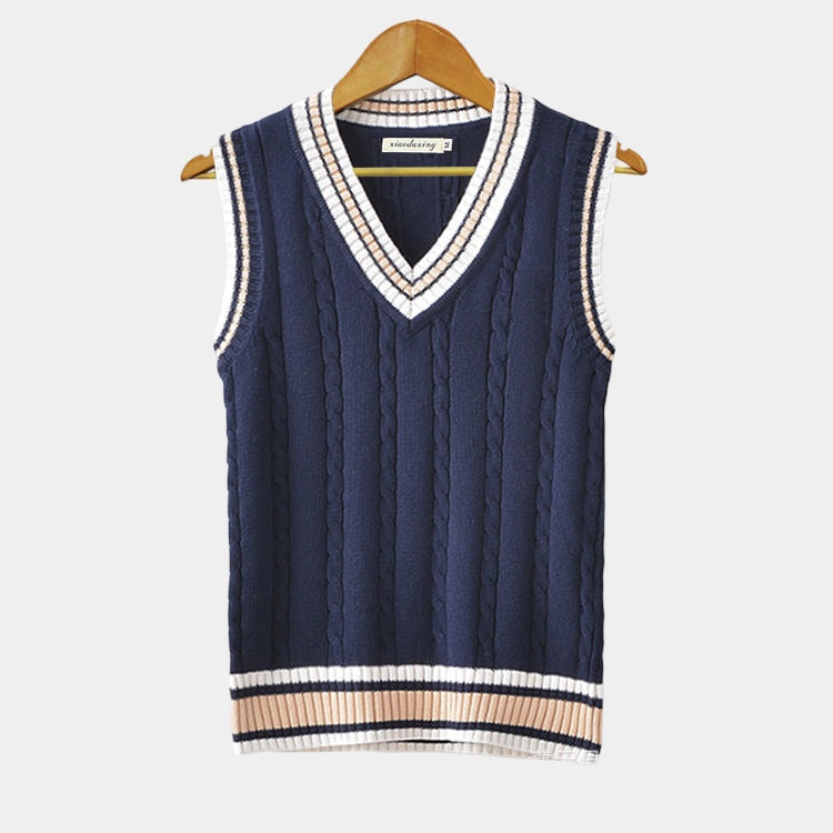 Thea | Homem Camisola sem Mangas Algodão Decote em V