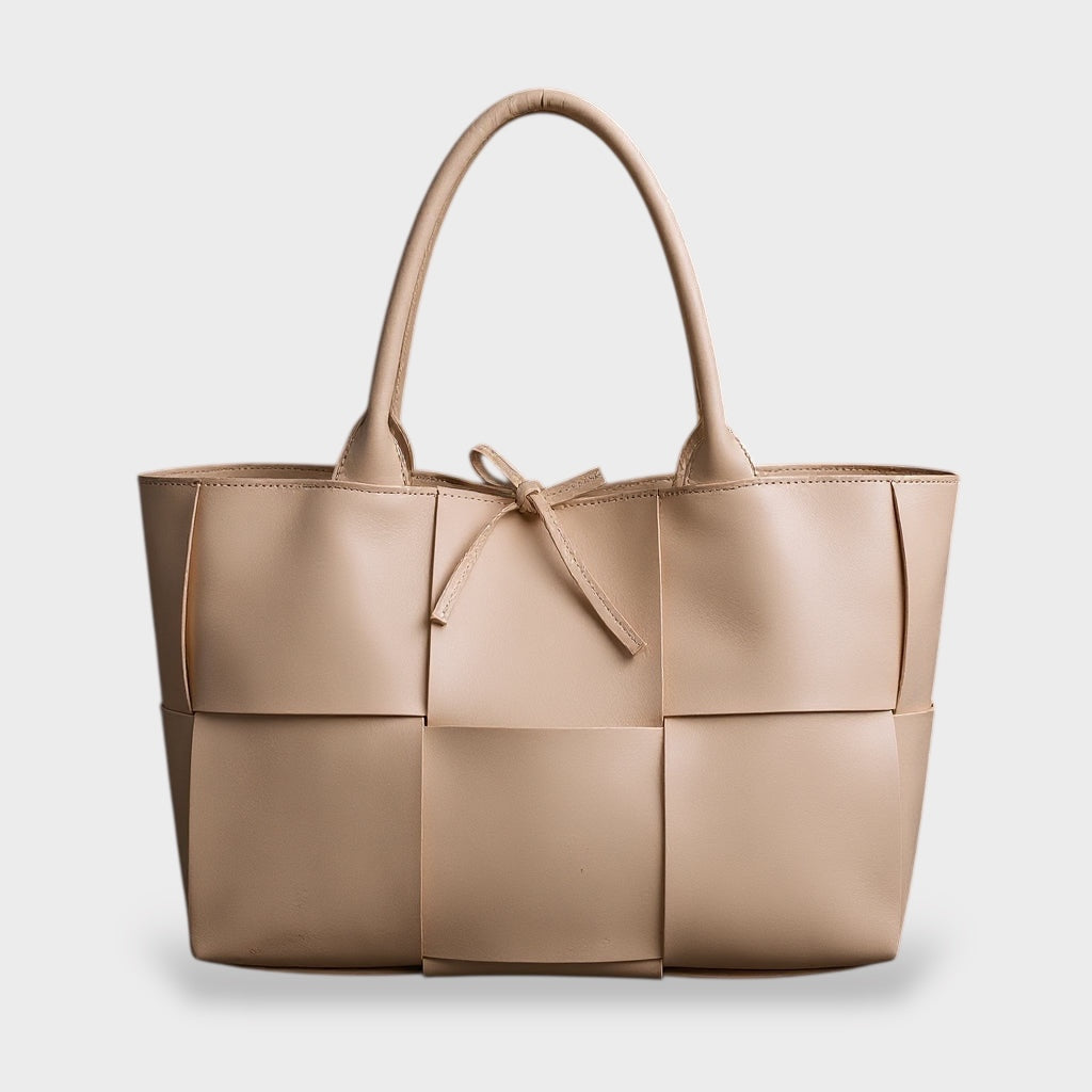 Tindra | Bolsa Tote Feminina Tecida com Detalhe de Laço