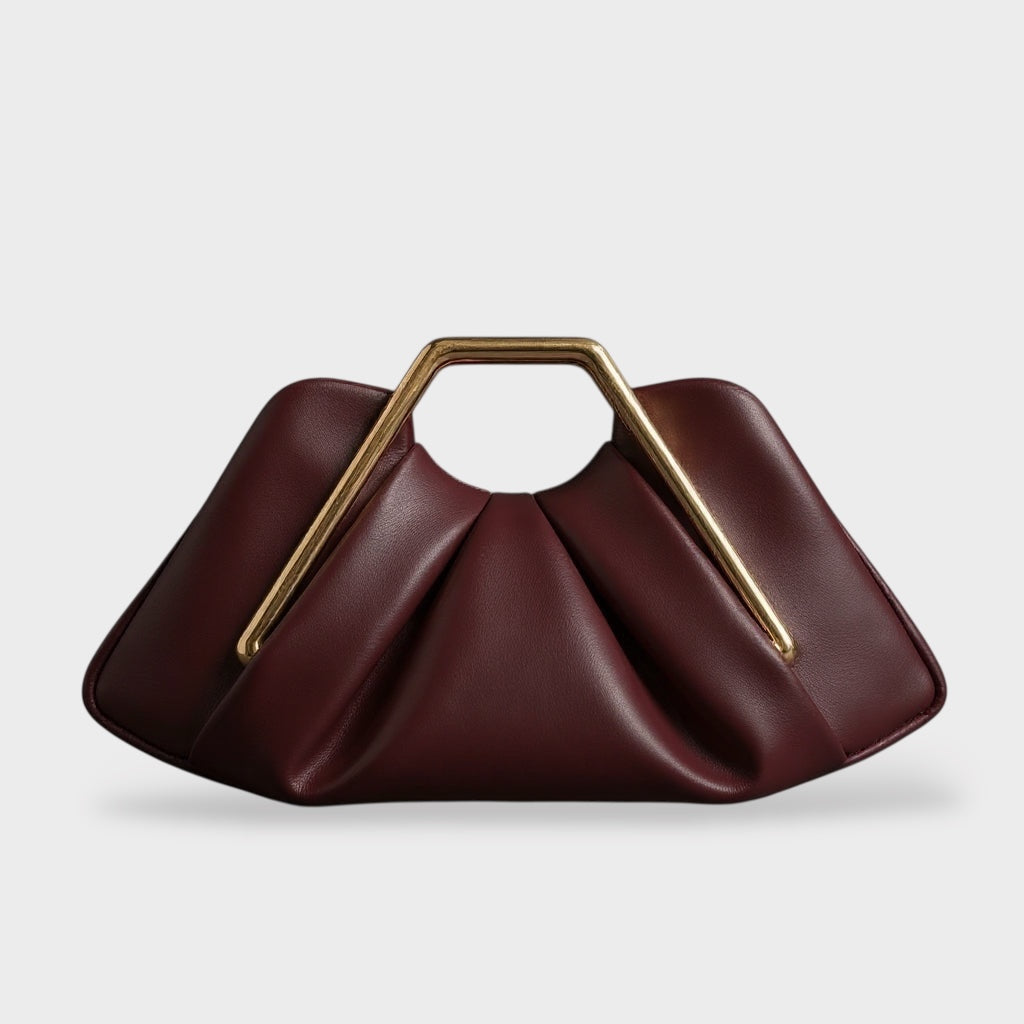 Nora | Bolsa Clutch Origami Pega Dourada Hexagonal