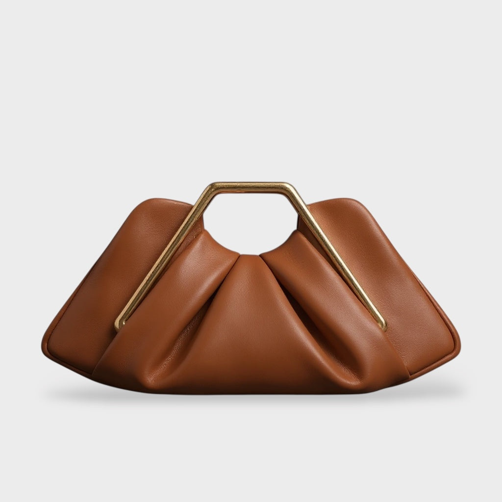 Nora | Bolsa Clutch Origami Pega Dourada Hexagonal