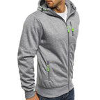 Solveig | Homem Hoodie com Fecho de Correr Casual