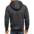 Solveig | Homem Hoodie com Fecho de Correr Casual