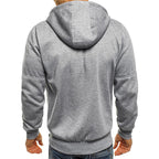 Solveig | Homem Hoodie com Fecho de Correr Casual
