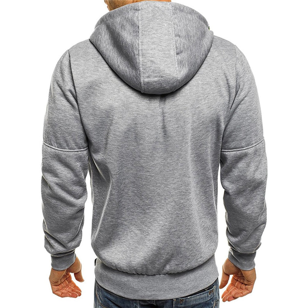 Solveig | Homem Hoodie com Fecho de Correr Casual