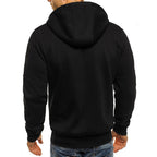 Solveig | Homem Hoodie com Fecho de Correr Casual