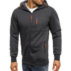 Solveig | Homem Hoodie com Fecho de Correr Casual