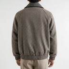 Zinnia | Homem Casaco Desportivo Xadrez com Fecho Completo