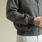 Zinnia | Homem Casaco Desportivo Xadrez com Fecho Completo