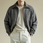 Zinnia | Homem Casaco Desportivo Xadrez com Fecho Completo