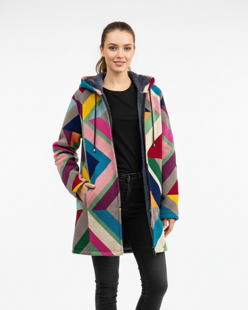 Veda | Cardigan Feminino Tricotado Estampado Aberto