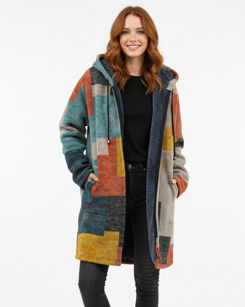 Veda | Cardigan Feminino Tricotado Estampado Aberto