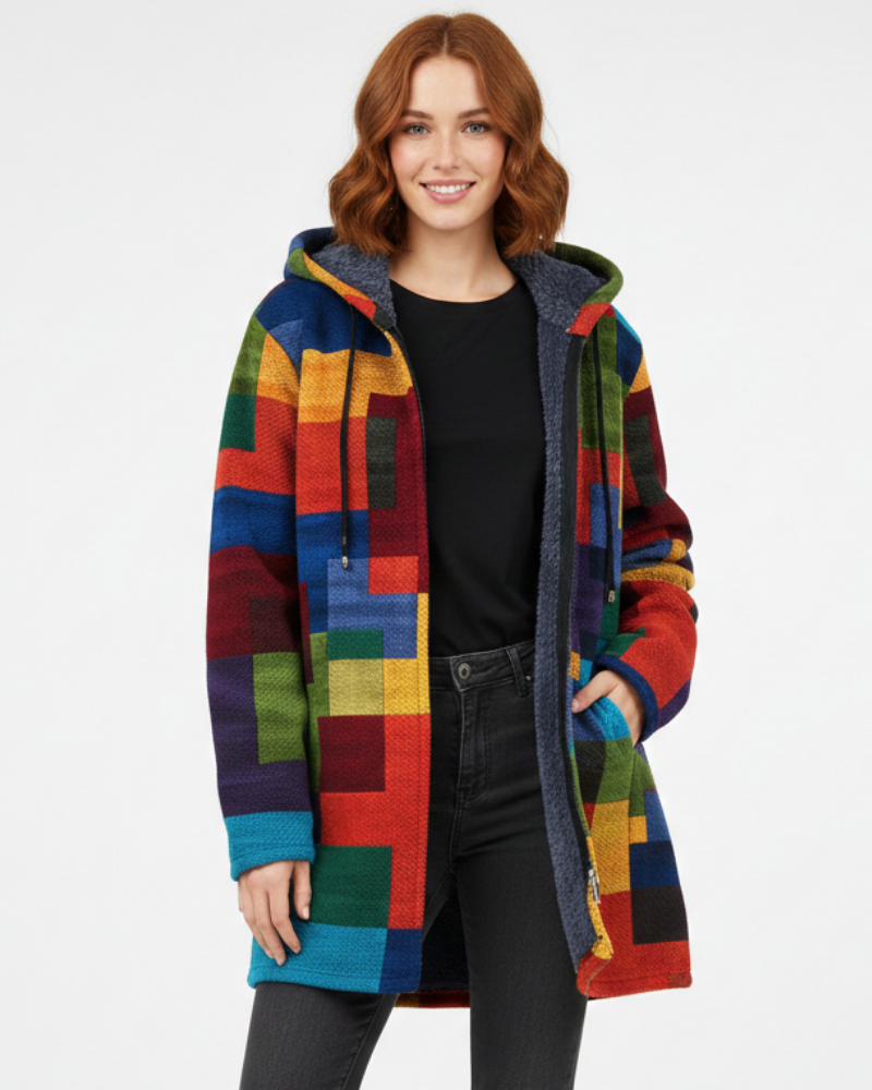 Veda | Cardigan Feminino Tricotado Estampado Aberto