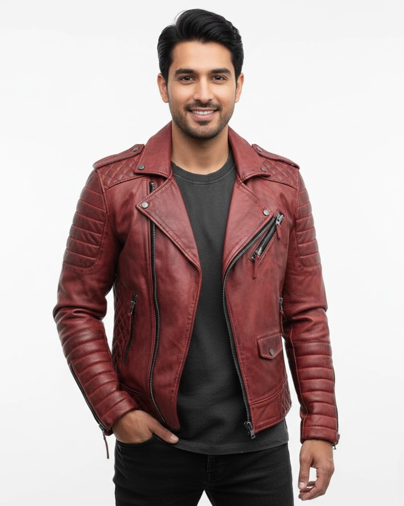 Xena | Homem Veste Moto com Fecho de Correr Estilo Urbano
