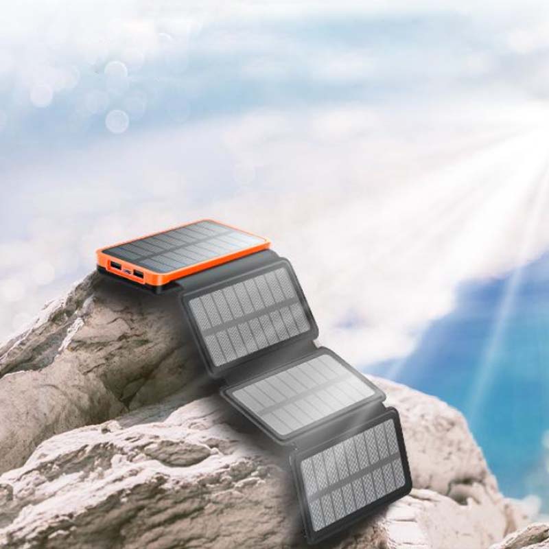 Tessa | Powerbank Solar 25000mAh | Carregamento Rápido, 4 Painéis Solares, USB-C