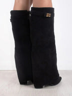 Jolie | Botas Femininas Cano Alto Bico Fino com Salto