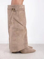 Jolie | Botas Femininas Cano Alto Bico Fino com Salto