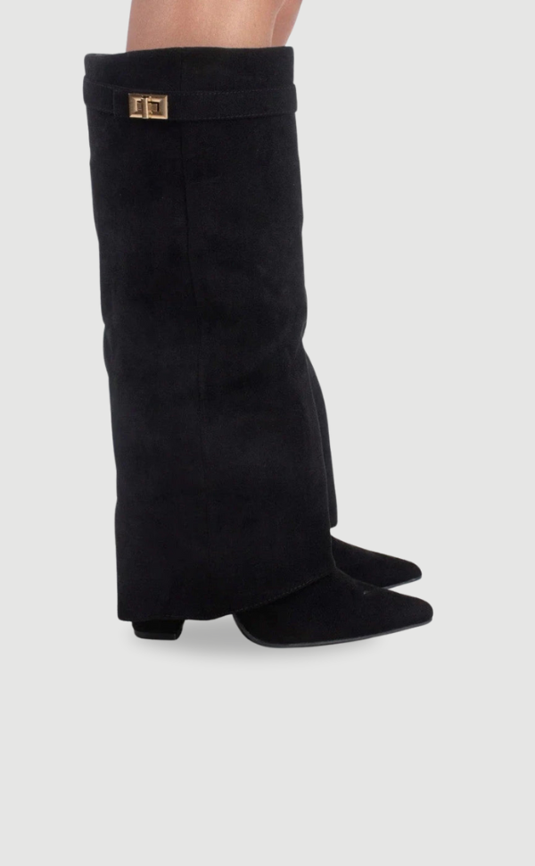 Jolie | Botas Femininas Cano Alto Bico Fino com Salto