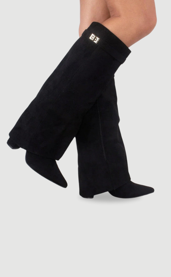 Jolie | Botas Femininas Cano Alto Bico Fino com Salto