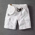 Bermuda Cargo Masculina | Bolsos Utilitários, Cintura Ajustável