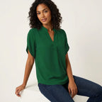 Rosalind | Blusa Feminina Decote em V Manga Curta
