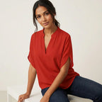 Nina | Blusa Feminina Decote V Manga Curta