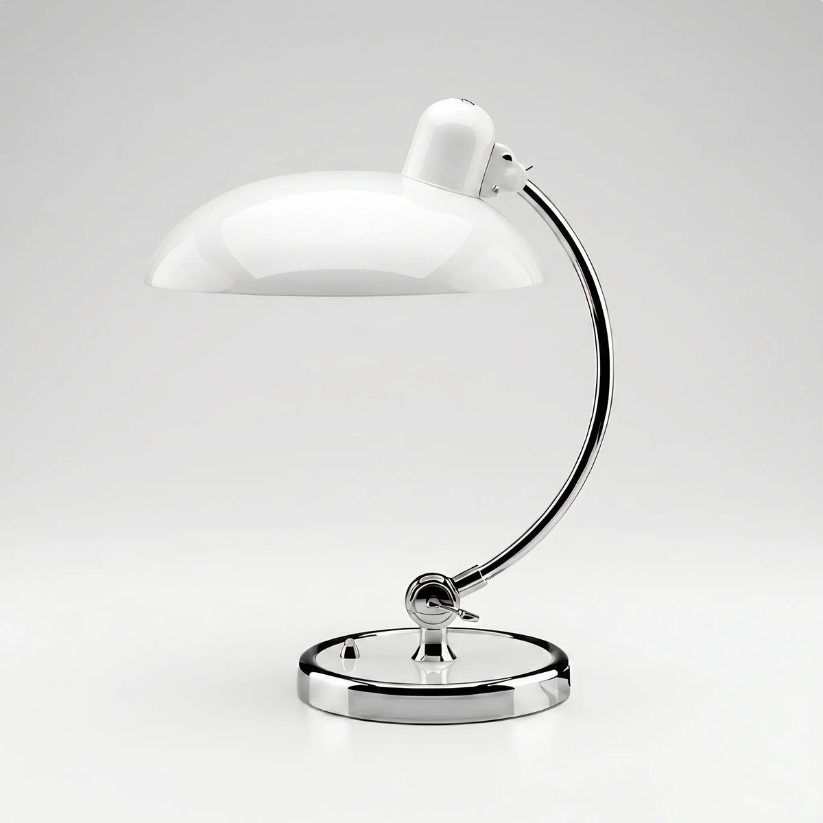 Noor | Candeeiro de Mesa com Braço Ajustável | Design Retro, Cúpula Clássica | Metal Resistente