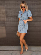 Faline | Vestido Jeans Mini Feminino