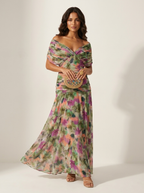Vestido Longo Plissado Maxi Noite Sem Alças