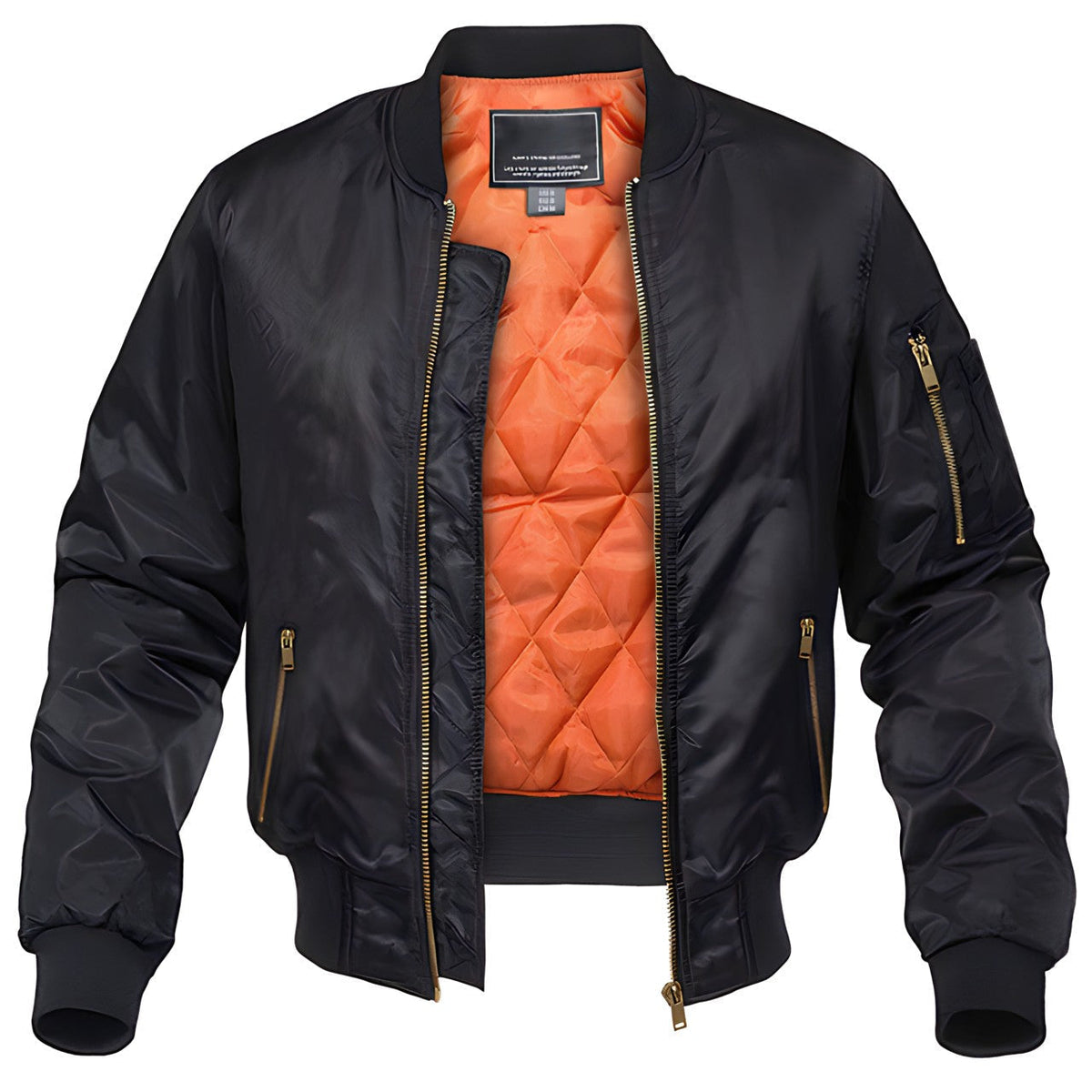 Homem Blouson Aviador Piloto Forro Laranja