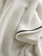 Vestido Maxi Sweatshirt Gola Colarinho Feminino Minimalista