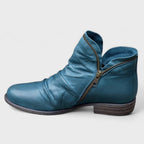 Botas de Tornozelo | Conforto Caminhável | Zíper Lateral