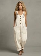 Zinnia | Jardineiras Jeans Femininas Relaxed Bolsos Patch