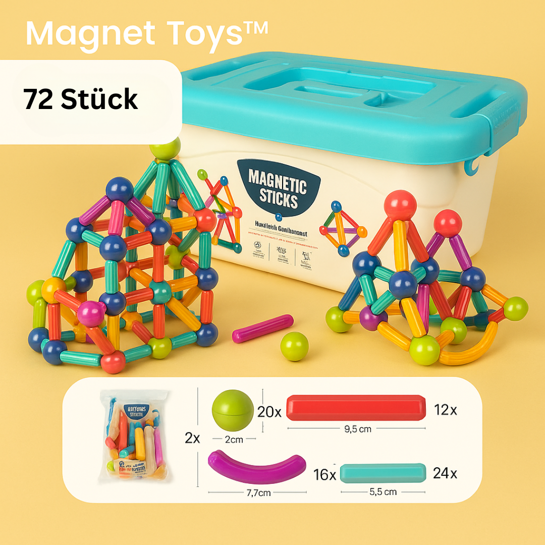 Esma | Brinquedos Magnéticos | Varas Magnéticas Educativas | Criatividade Infantil