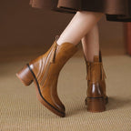 Botins de Salto Alto com Fecho de Correr