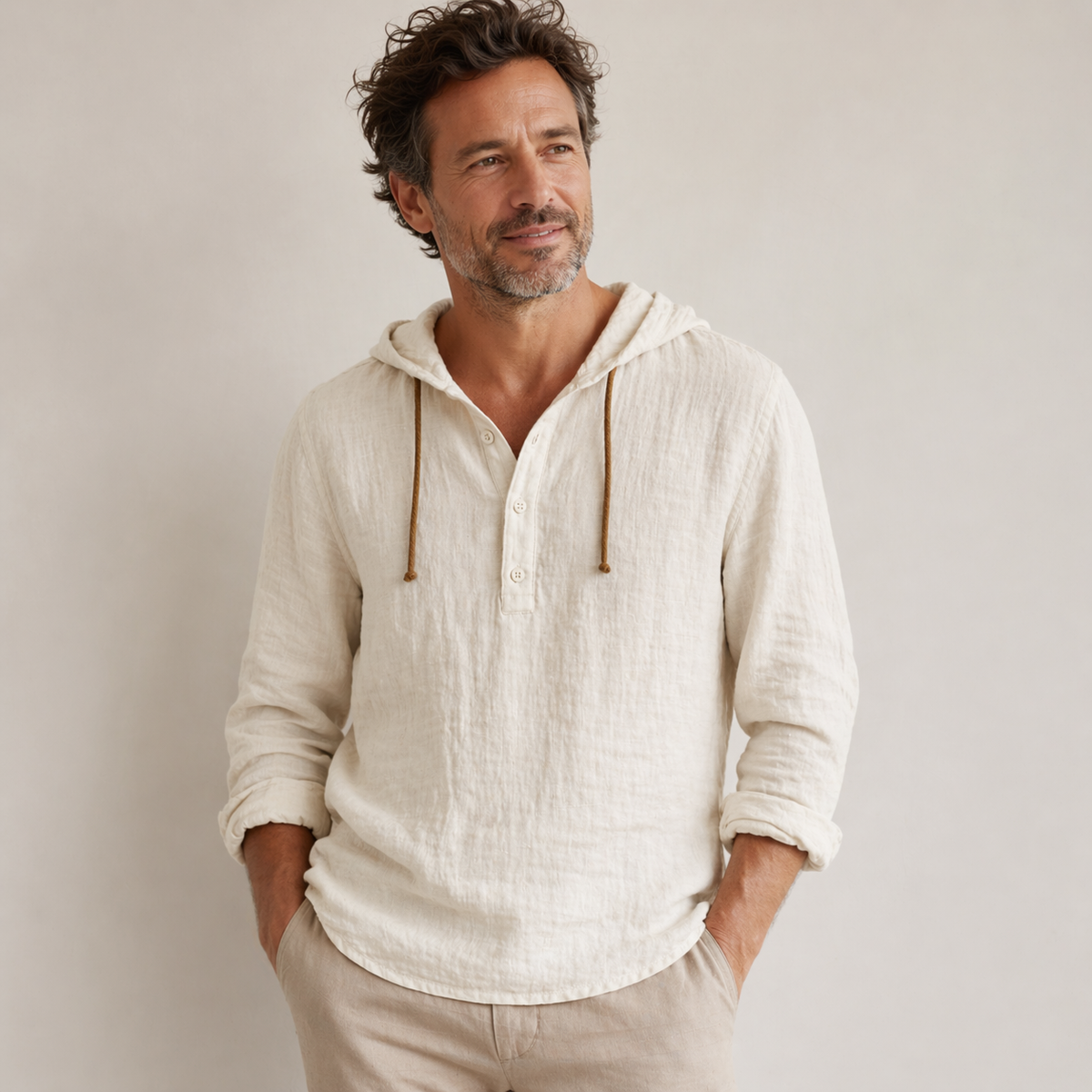 Aria | Camisa Linho com Capuz Relaxed Fit