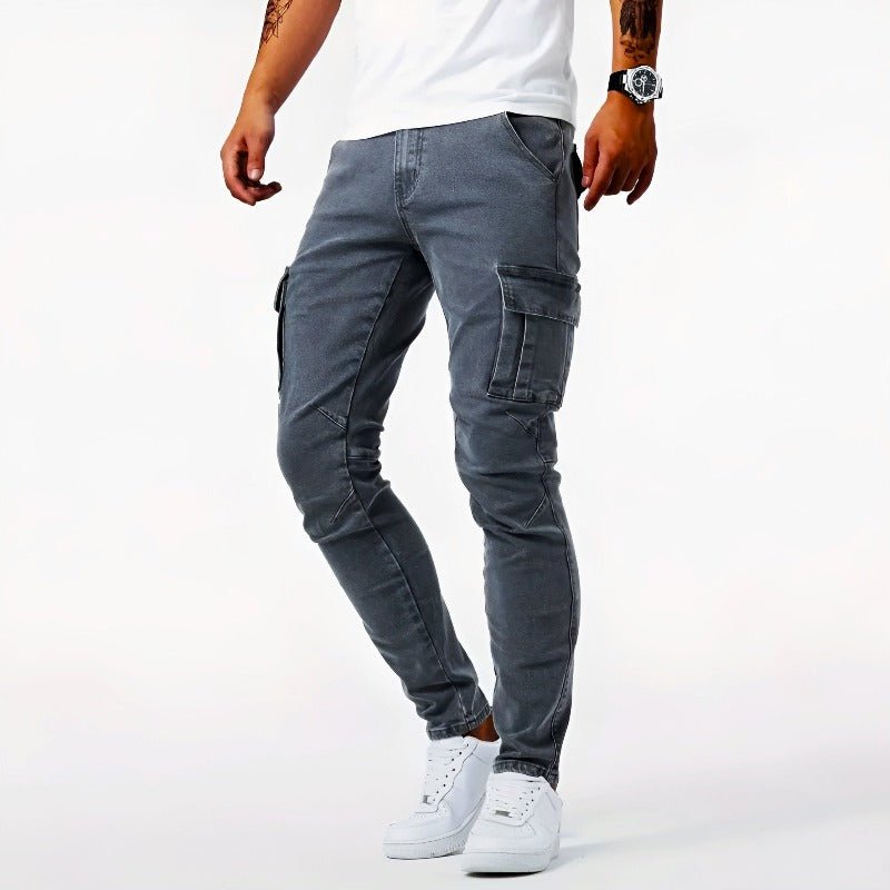 Yasmin | Calças Jeans Cargo Slim Fit Masculinas