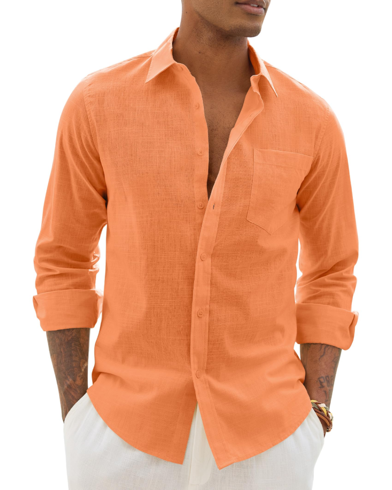 Camisa de Homem de Manga Comprida | Corte Casual com Botões