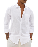 Camisa de Homem de Manga Comprida | Corte Casual com Botões