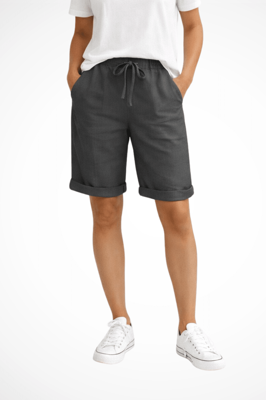 Shorts Linho Feminino Capri Relaxed Fit