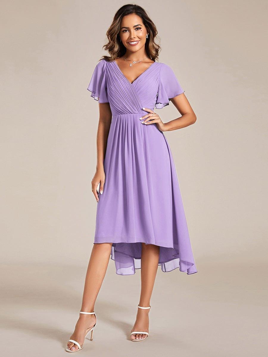 Vestido de Mulher em Chiffon Assimétrico | Cintura Império