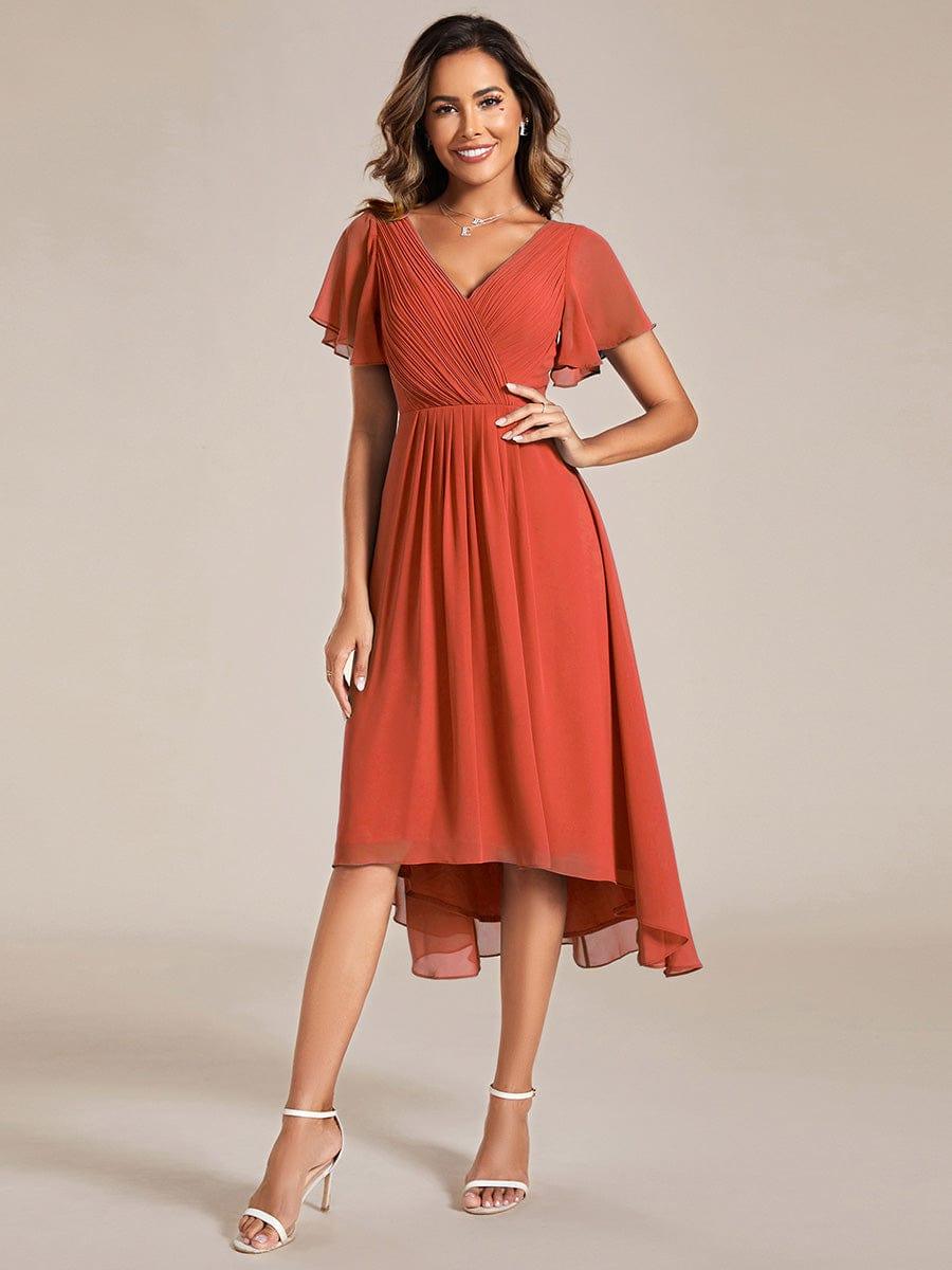 Vestido de Mulher em Chiffon Assimétrico | Cintura Império