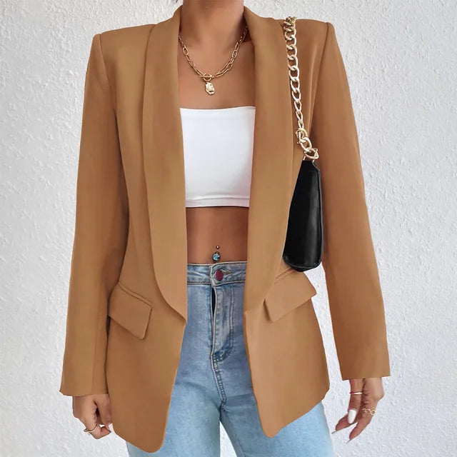 Blazer Feminino Gola Lapela Estruturado