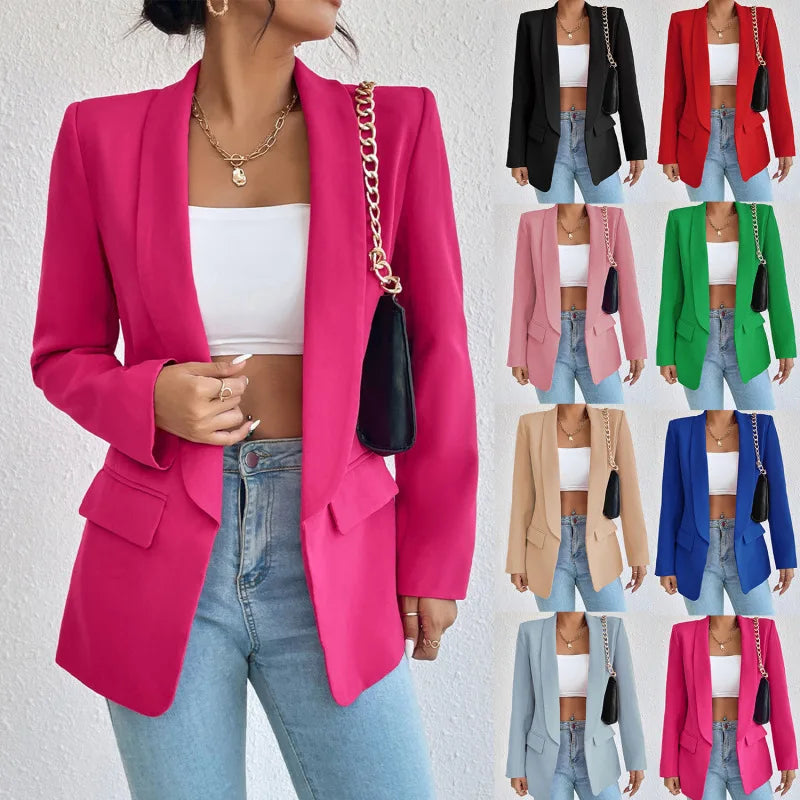 Blazer Feminino Gola Lapela Estruturado