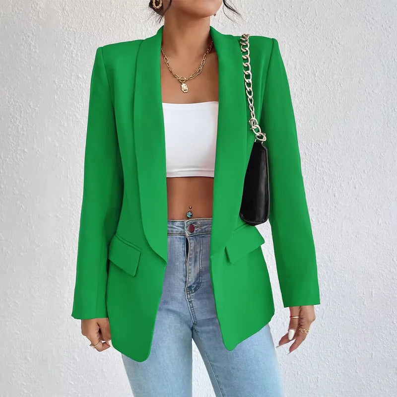 Blazer Feminino Gola Lapela Estruturado