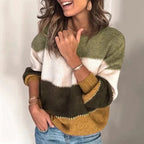 Ottavia | Camisola Feminina Riscas Tricot Confortável